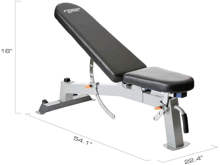 fitness gear pro utility weight bench size